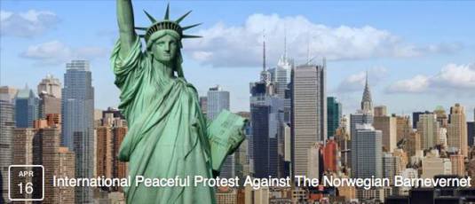 Protest against Barnevernet in New York
