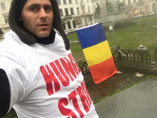 Florin Barbu greva foamei Bruxelled feb 2016