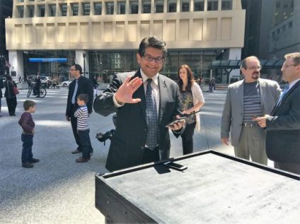 Steven Bonica at the Chicago Protest April 16, 2016