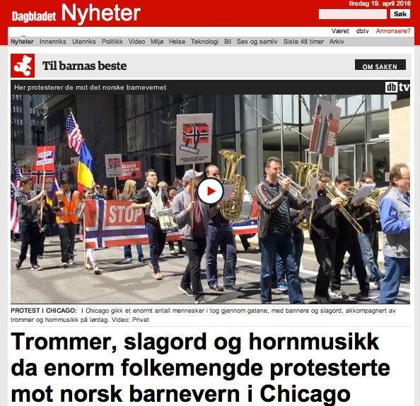 The Romanian Tribune’s Chicago Protest March video is featured in a Norwegian&nbsp;Newspaper